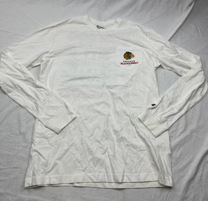Chicago Blackhawks Womens Champion T-Shirt White Western Conference Top Crew L